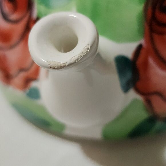 Starbucks Teapot with Lid Handpainted in Italy Colorful Floral - *FLAWS* - Picture 9 of 12